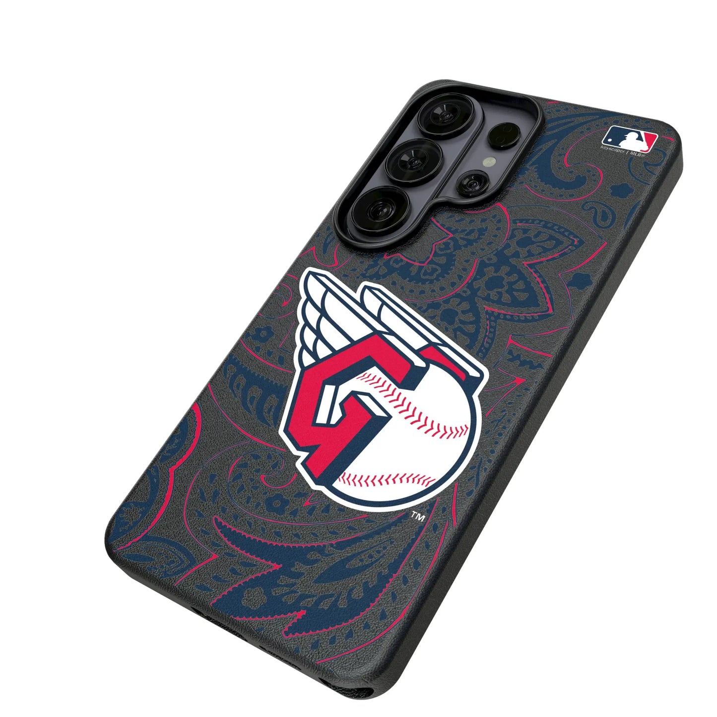 Cleveland Guardians Paisley MagSafe Compatible Phone Case for Samsung Galaxy