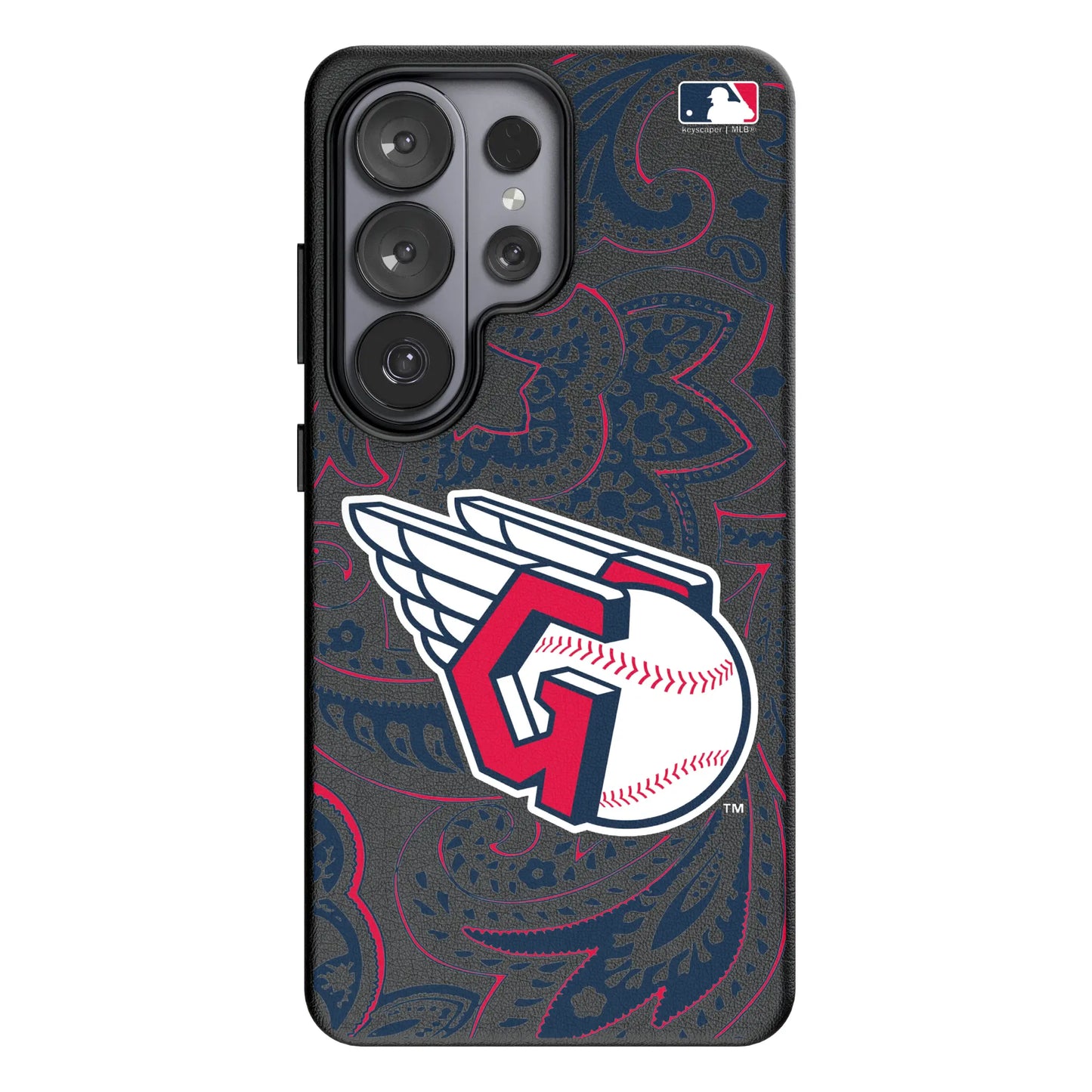 Cleveland Guardians Paisley MagSafe Compatible Phone Case for Samsung Galaxy