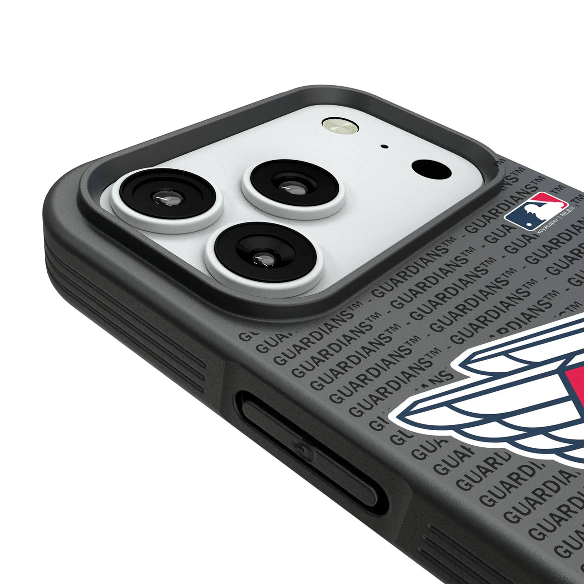 Cleveland Guardians Text Backdrop Bump Phone Case for Apple iPhone