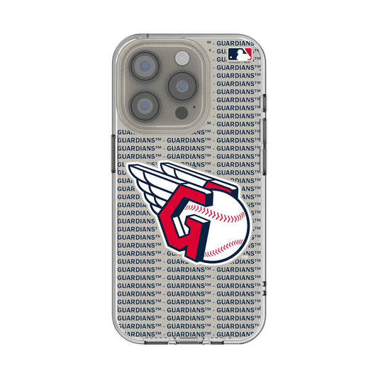 Cleveland Guardians Text Backdrop Clear Phone Case for Apple iPhone