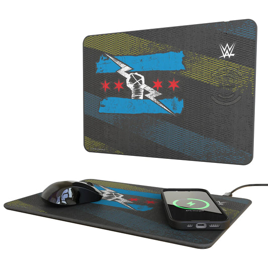 CM Punk Steel 15-Watt Wireless Charger and Mouse Pad