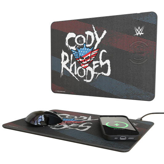 Cody Rhodes Steel 15-Watt Wireless Charger and Mouse Pad