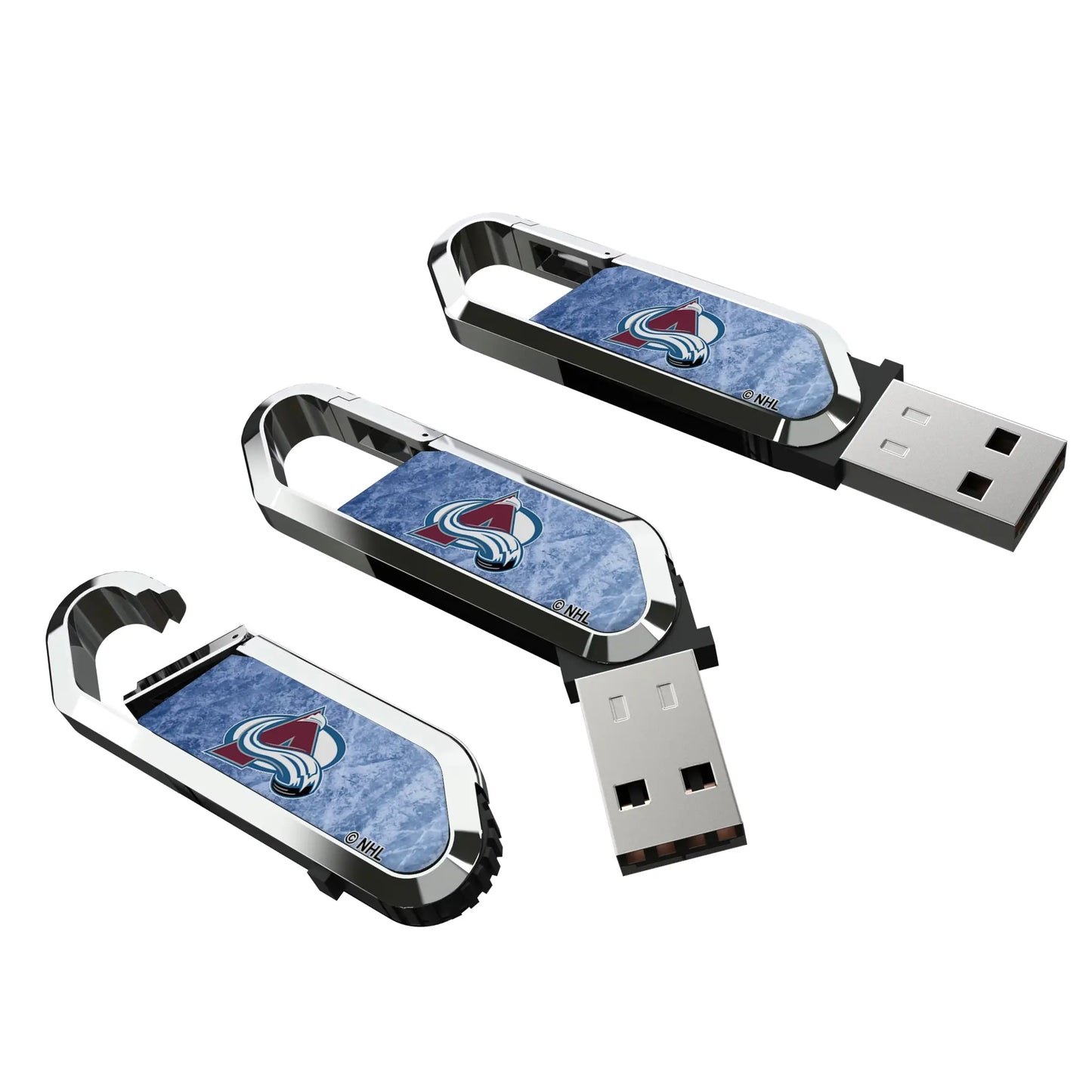 Colorado Avalanche Ice Flood USB 64GB Clip Style Flash Drive