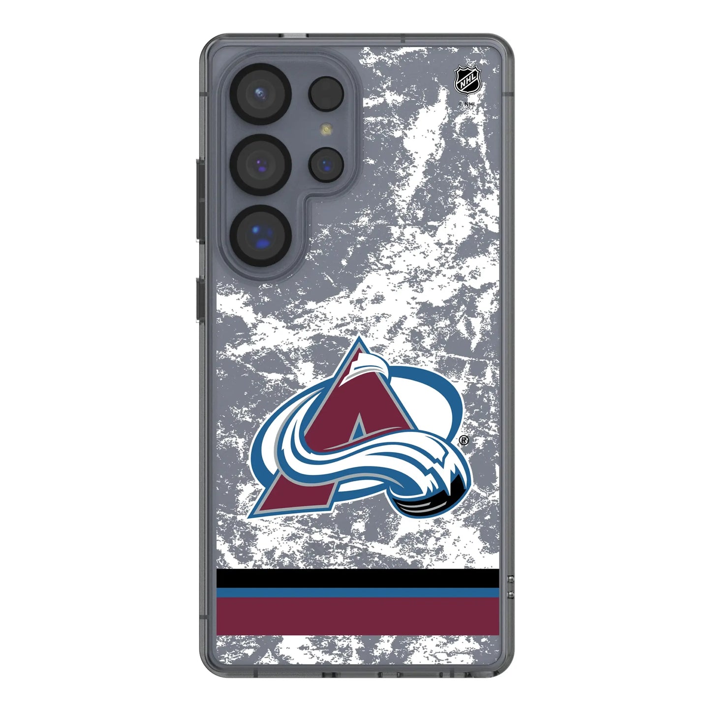 Colorado Avalanche Ice Stripe Clear Phone Case for Samsung Galaxy
