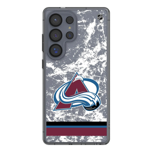 Colorado Avalanche Ice Stripe Clear Phone Case for Samsung Galaxy