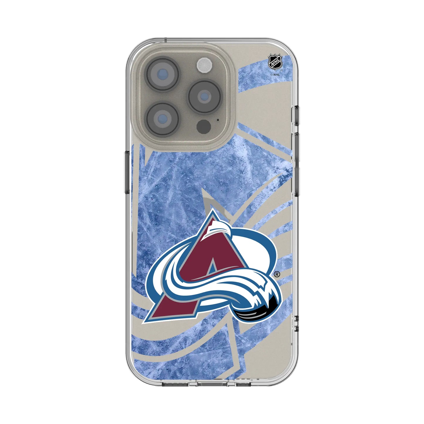 Colorado Avalanche Ice Tilt Clear Phone Case for Apple iPhone