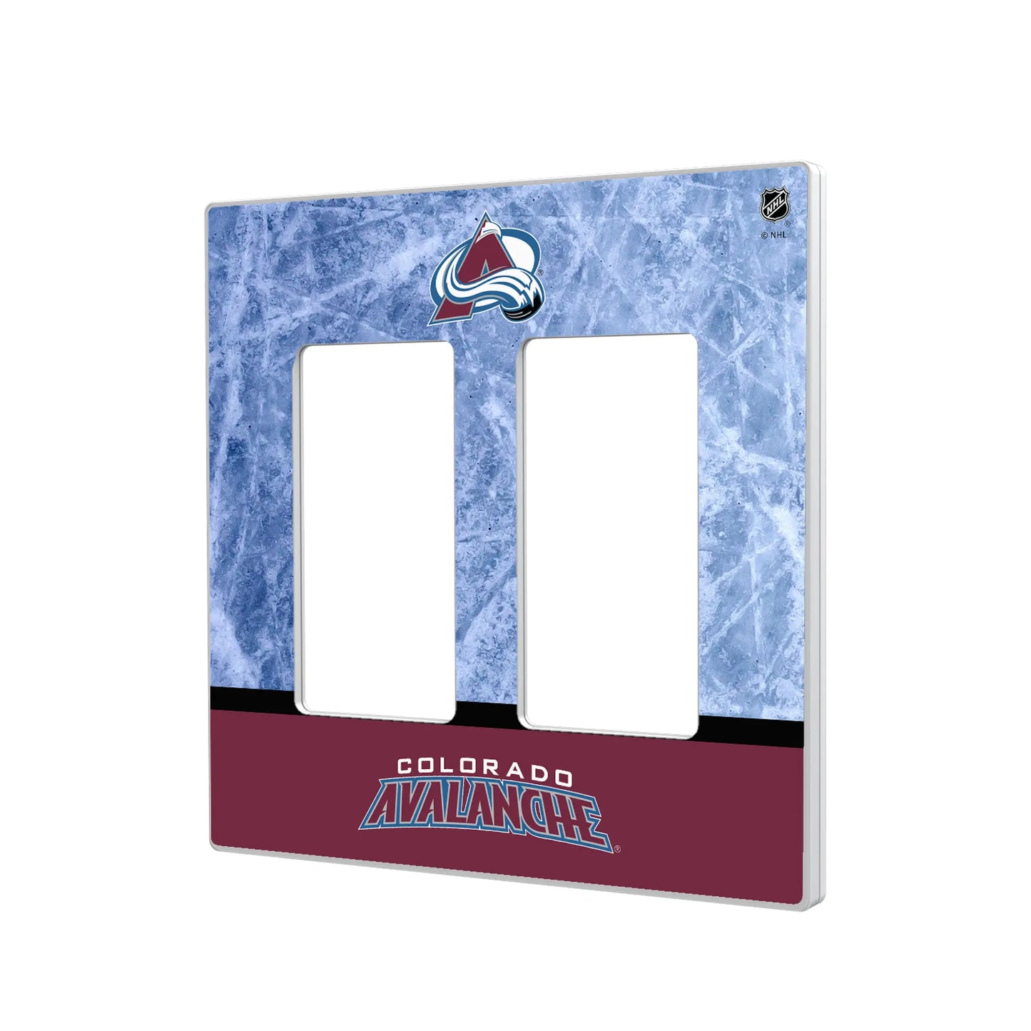 Colorado Avalanche Ice Wordmark Hidden-Screw Light Switch Plate