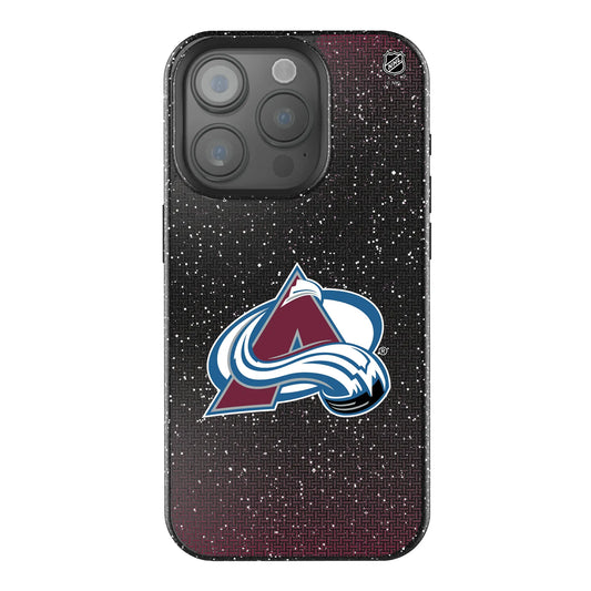 Colorado Avalanche Linen Black Bling Phone Case for Apple iPhone