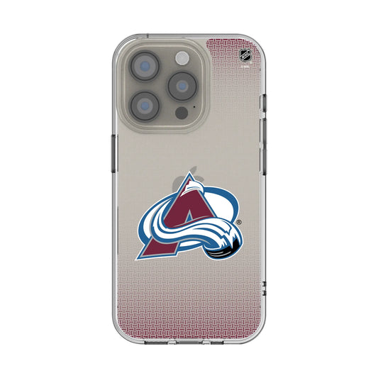 Colorado Avalanche Linen Clear Phone Case for Apple iPhone
