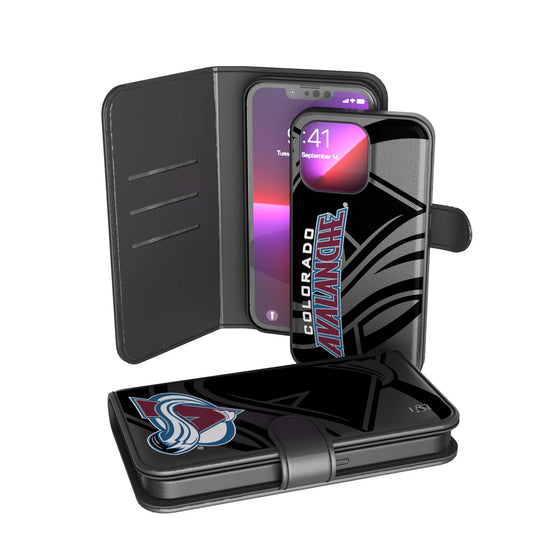 Colorado Avalanche Monocolor Tilt Wallet Phone Case for Apple iPhone