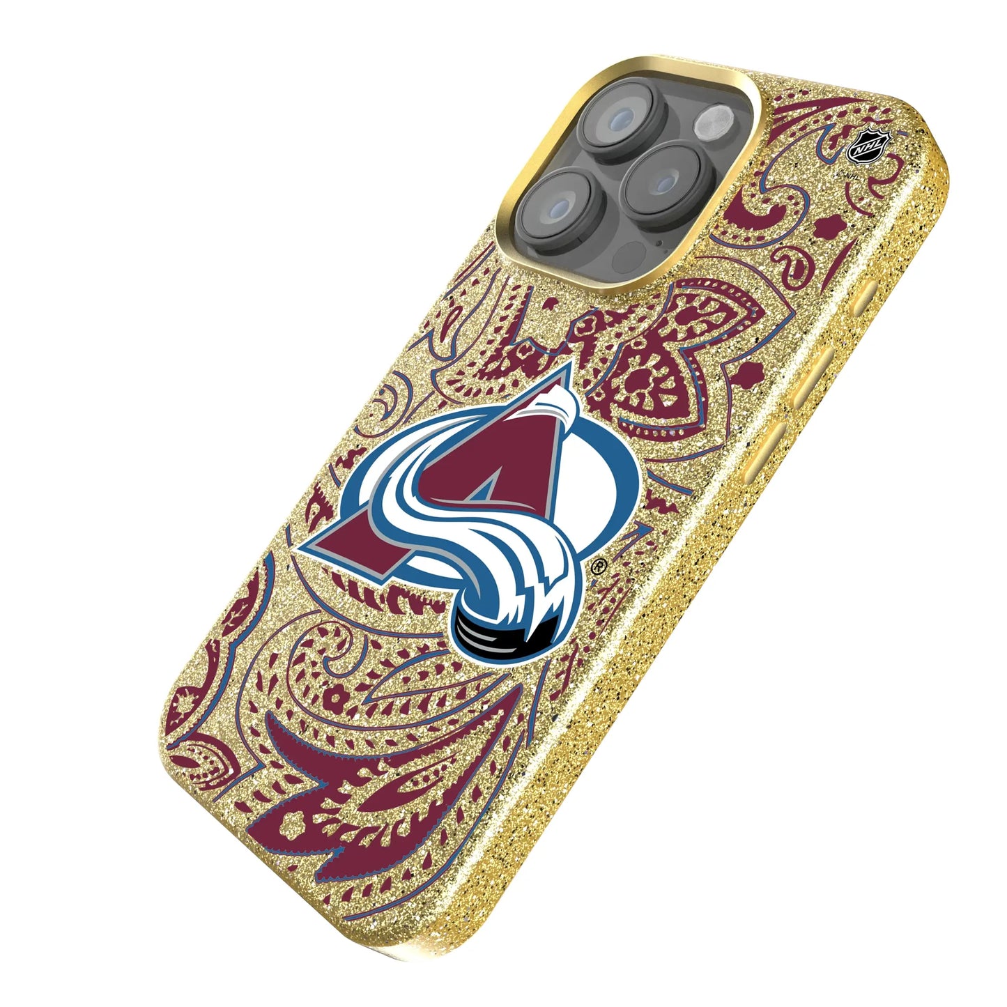 Colorado Avalanche Paisley Bling Phone Case for Apple iPhone