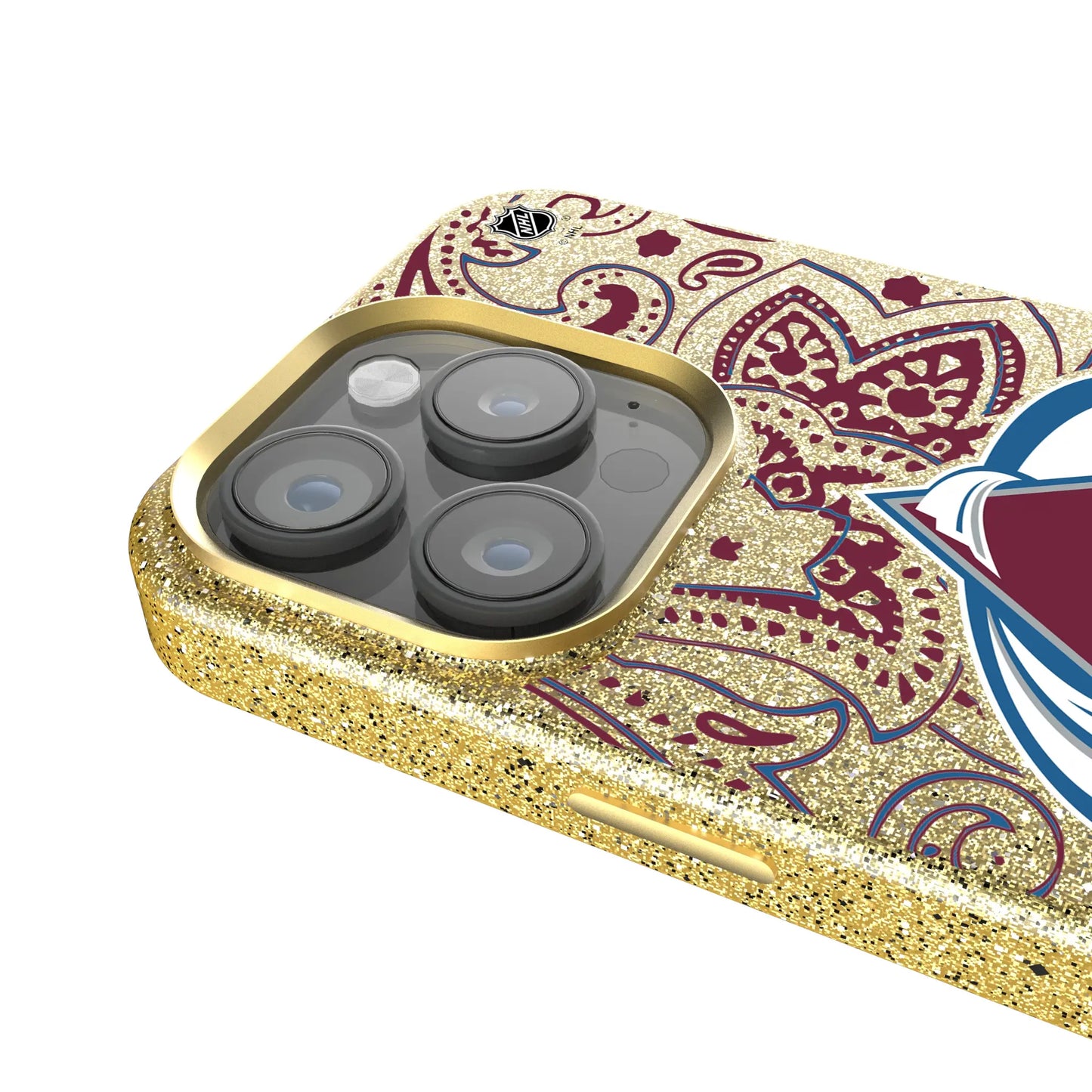 Colorado Avalanche Paisley Bling Phone Case for Apple iPhone