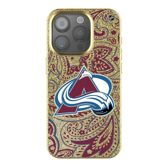 Colorado Avalanche Paisley Bling Phone Case for Apple iPhone