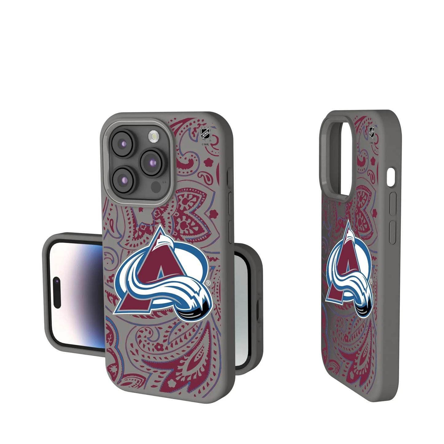 Colorado Avalanche Paisley Soft Touch Phone Case for Apple iPhone
