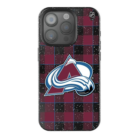 Colorado Avalanche Plaid Black Bling Phone Case for Apple iPhone