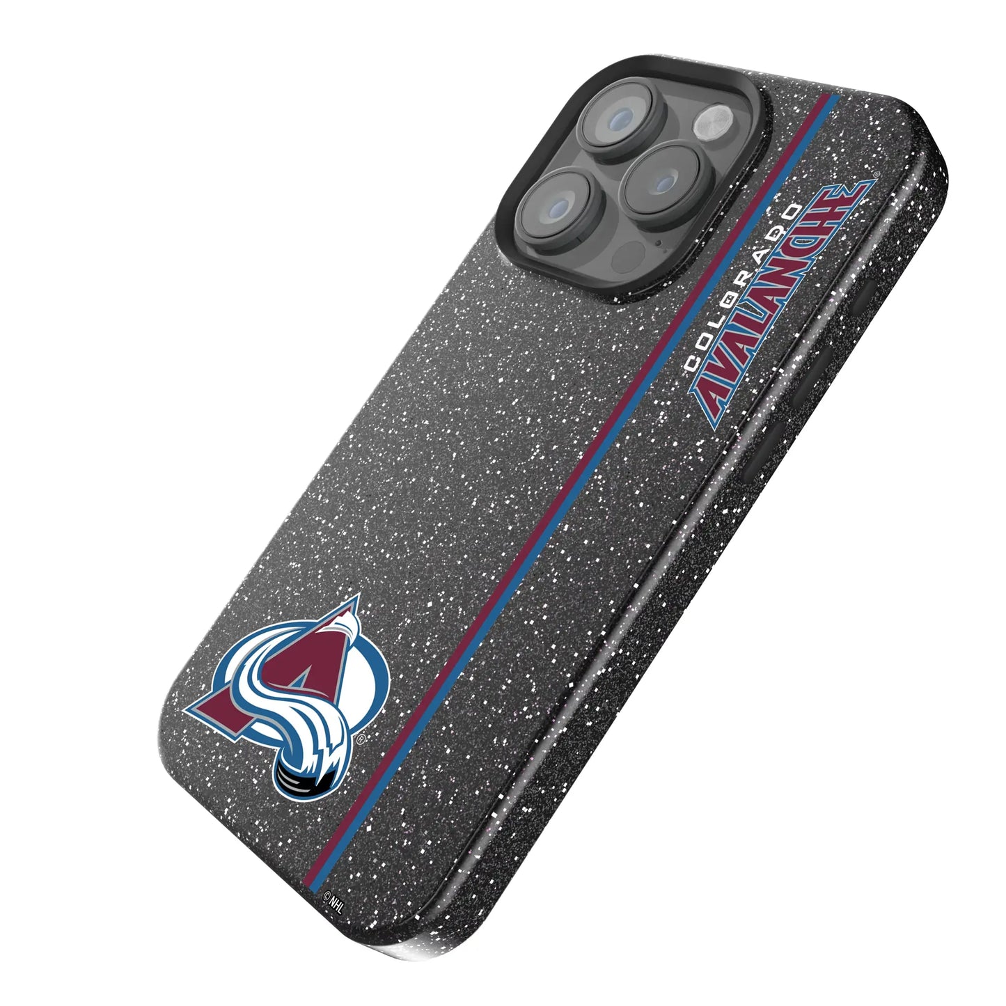 Colorado Avalanche Sidebar Black Bling Phone Case for Apple iPhone
