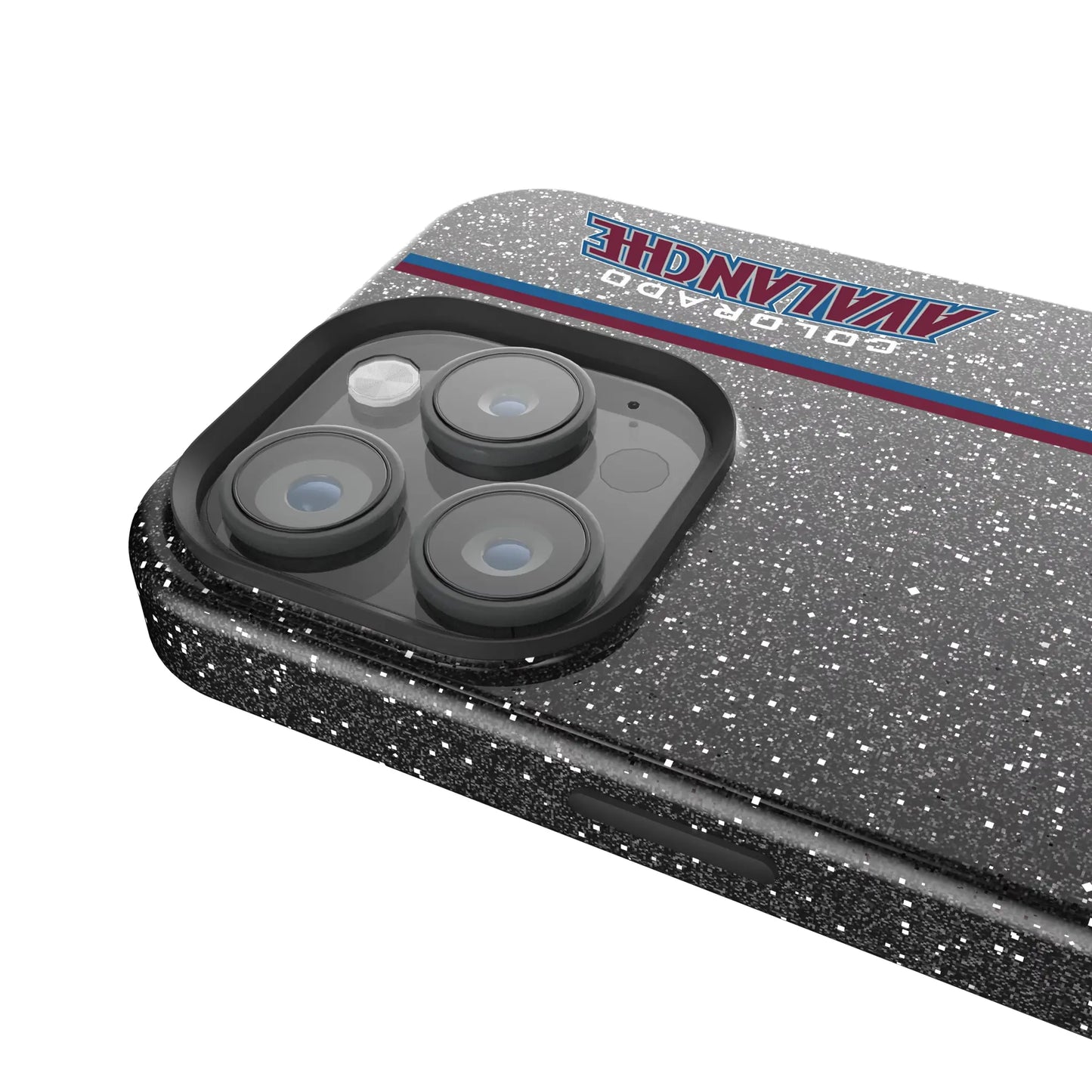 Colorado Avalanche Sidebar Black Bling Phone Case for Apple iPhone