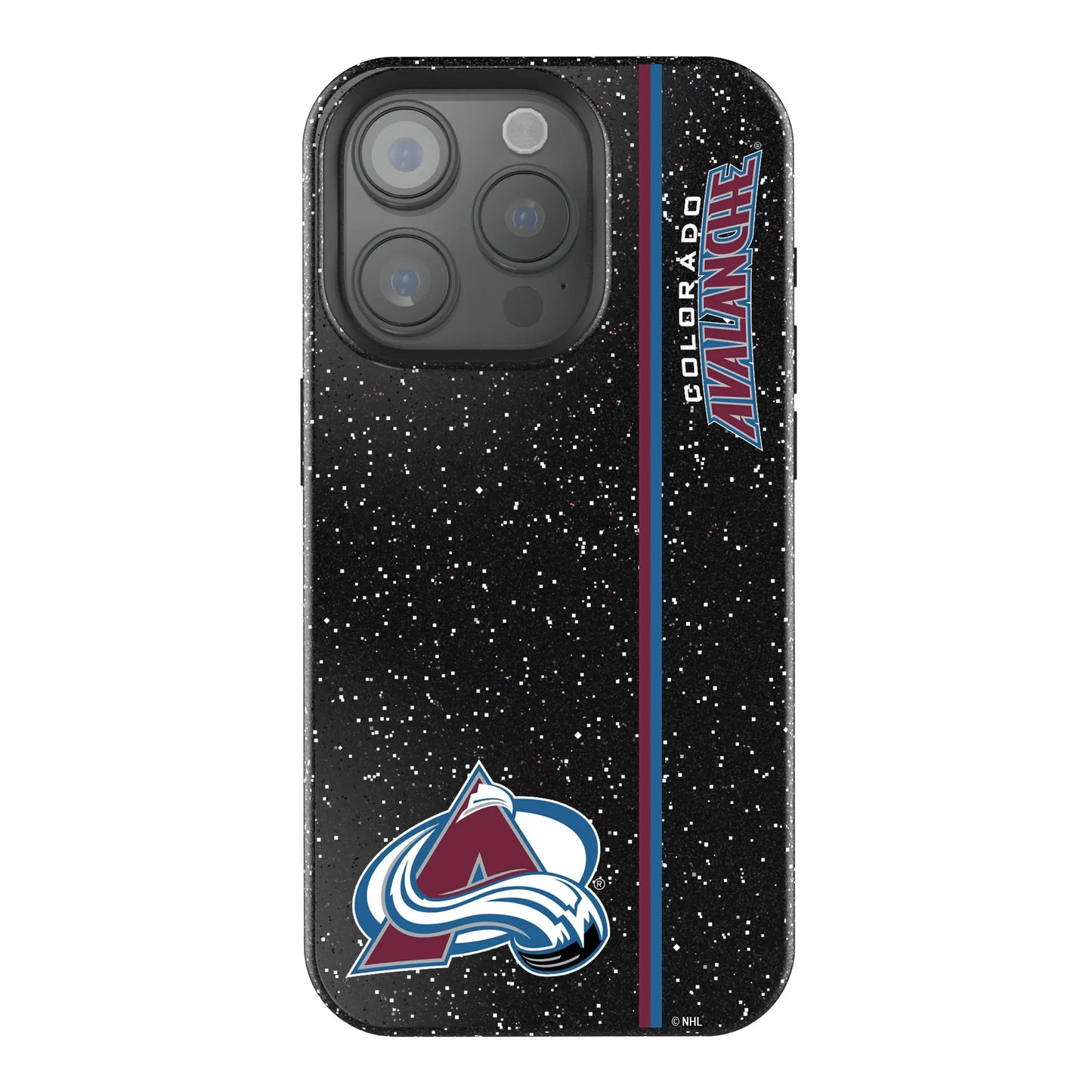 Colorado Avalanche Sidebar Black Bling Phone Case for Apple iPhone