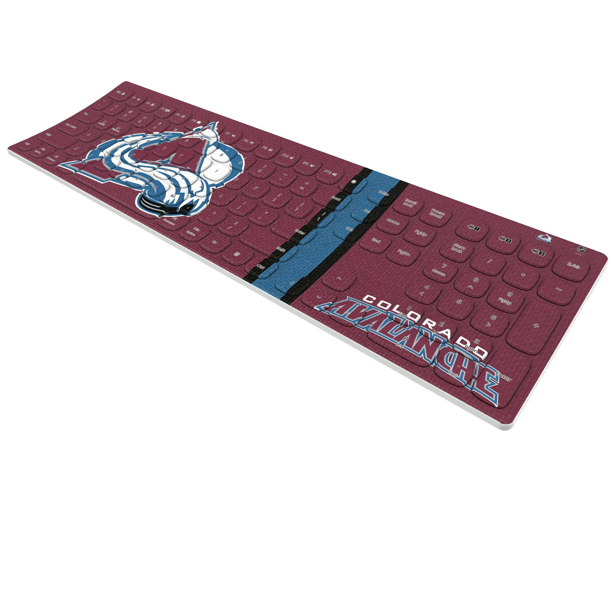 Colorado Avalanche Stripe Curved Wireless Keyboard
