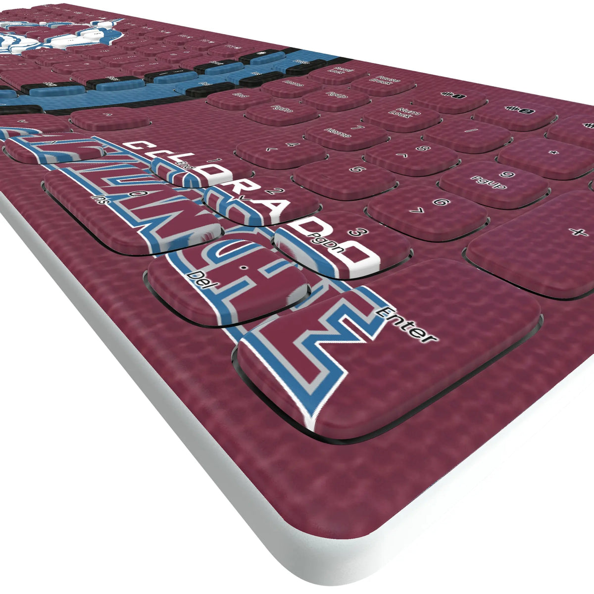 Colorado Avalanche Stripe Curved Wireless Keyboard