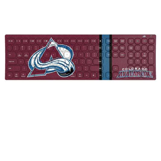 Colorado Avalanche Stripe Curved Wireless Keyboard
