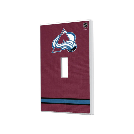 Colorado Avalanche Stripe Hidden-Screw Light Switch Plate