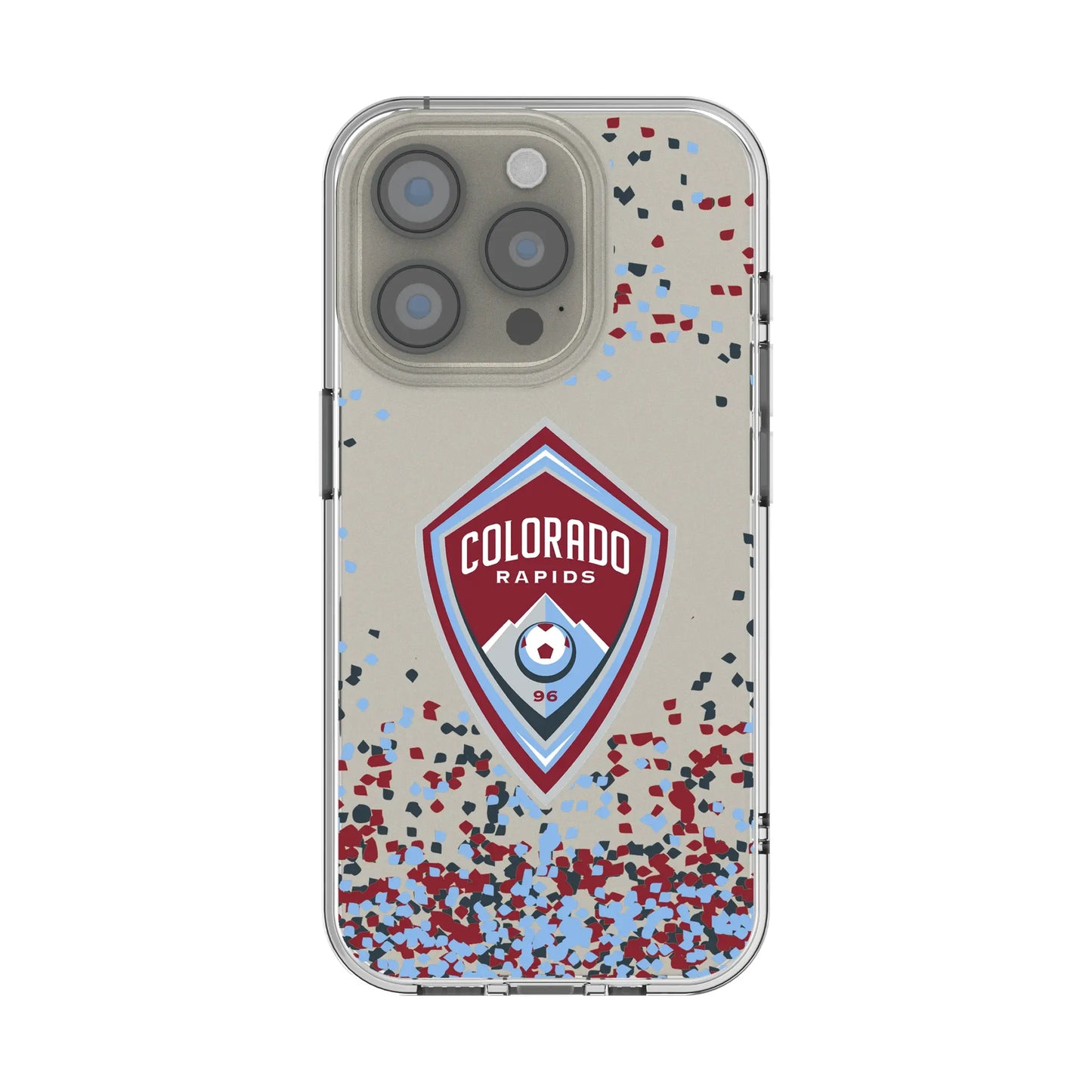 Colorado Rapids Confetti Clear Phone Case for Apple iPhone