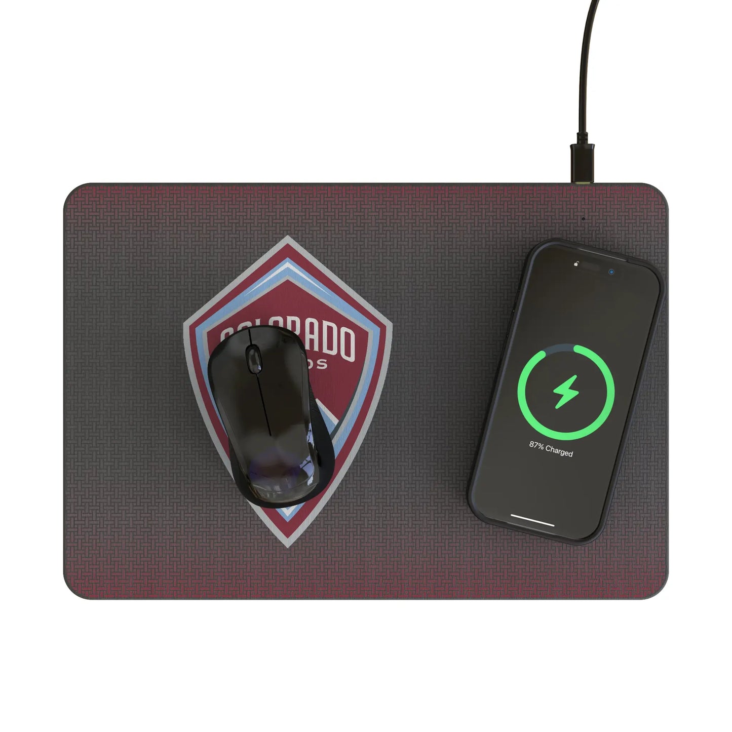 Colorado Rapids Linen 15-Watt Wireless Charger and Mouse Pad