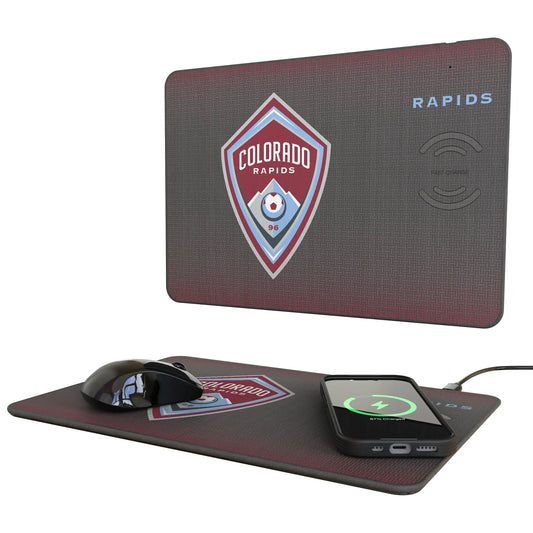 Colorado Rapids Linen 15-Watt Wireless Charger and Mouse Pad