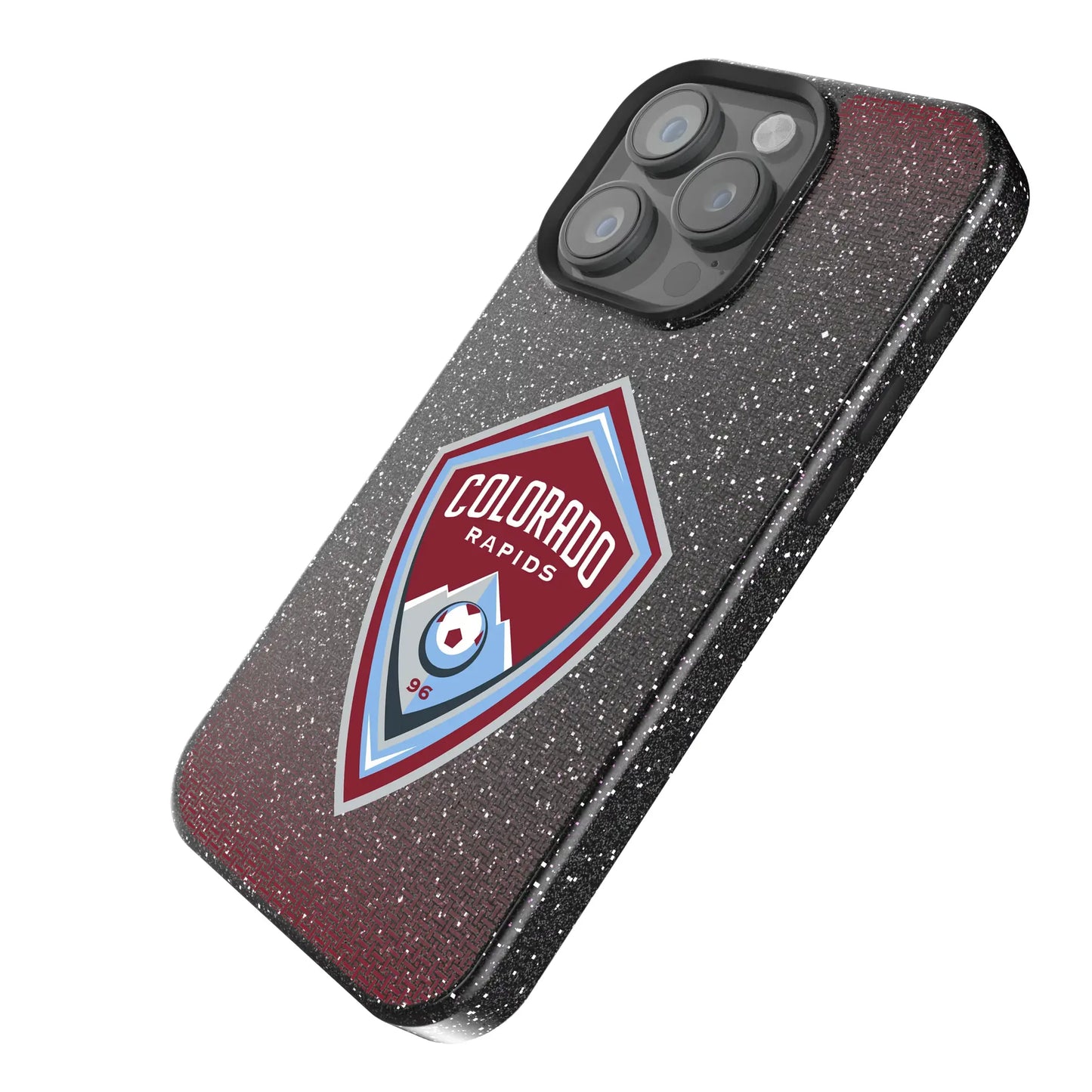 Colorado Rapids Linen Black Bling Phone Case for Apple iPhone