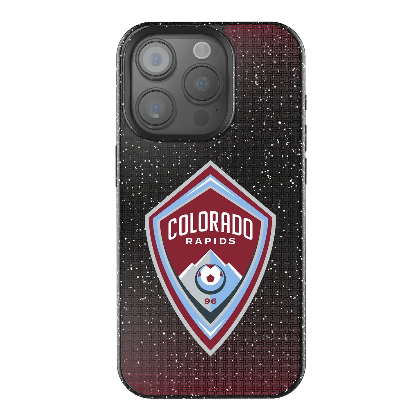 Colorado Rapids Linen Black Bling Phone Case for Apple iPhone
