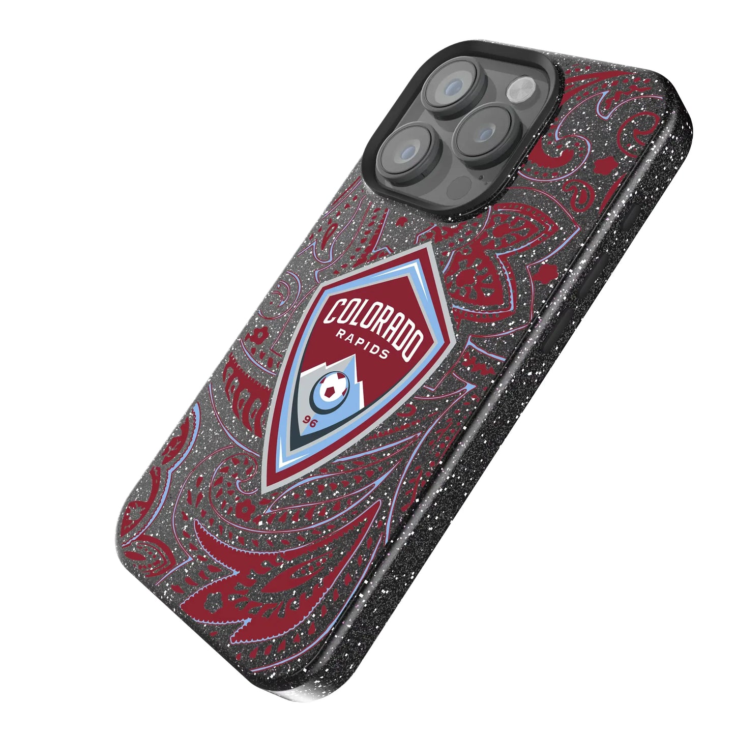 Colorado Rapids Paisley Black Bling Phone Case for Apple iPhone