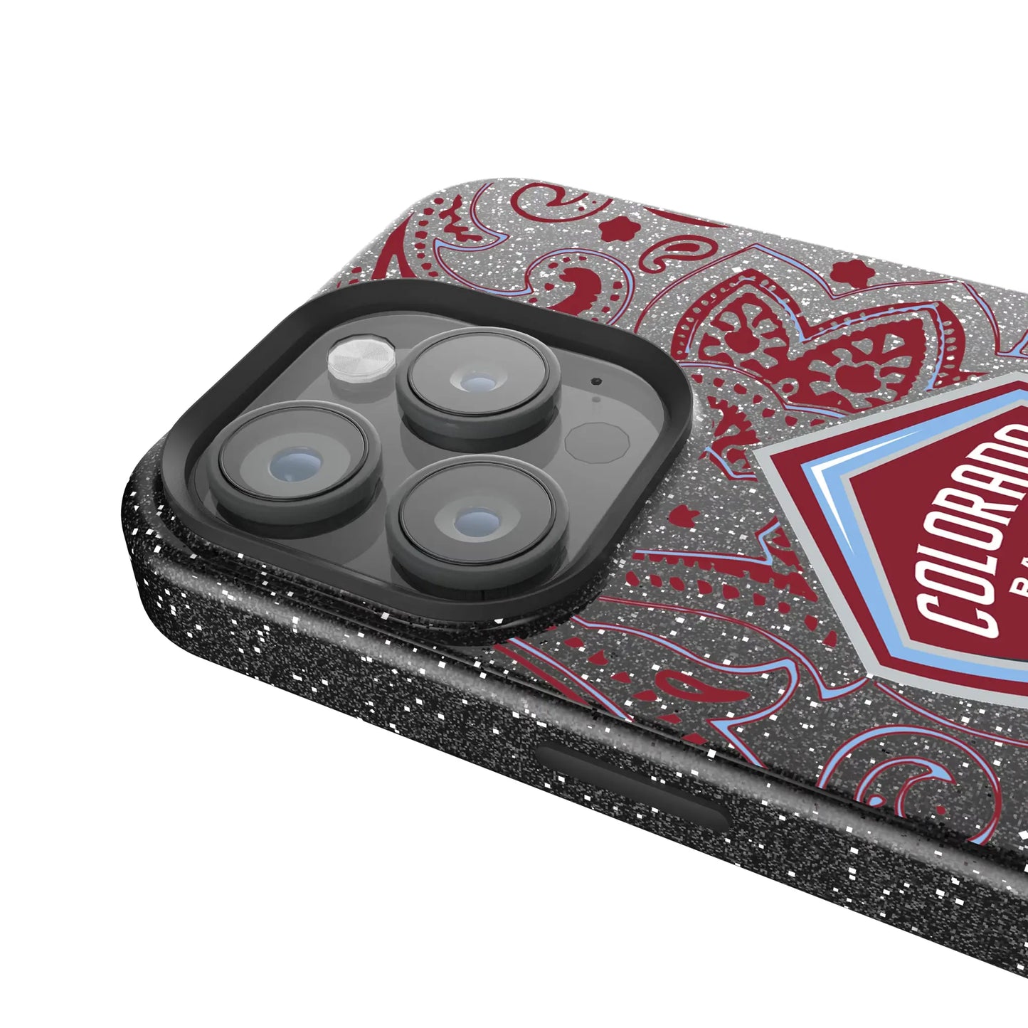 Colorado Rapids Paisley Black Bling Phone Case for Apple iPhone