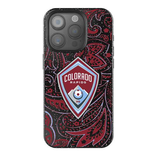 Colorado Rapids Paisley Black Bling Phone Case for Apple iPhone