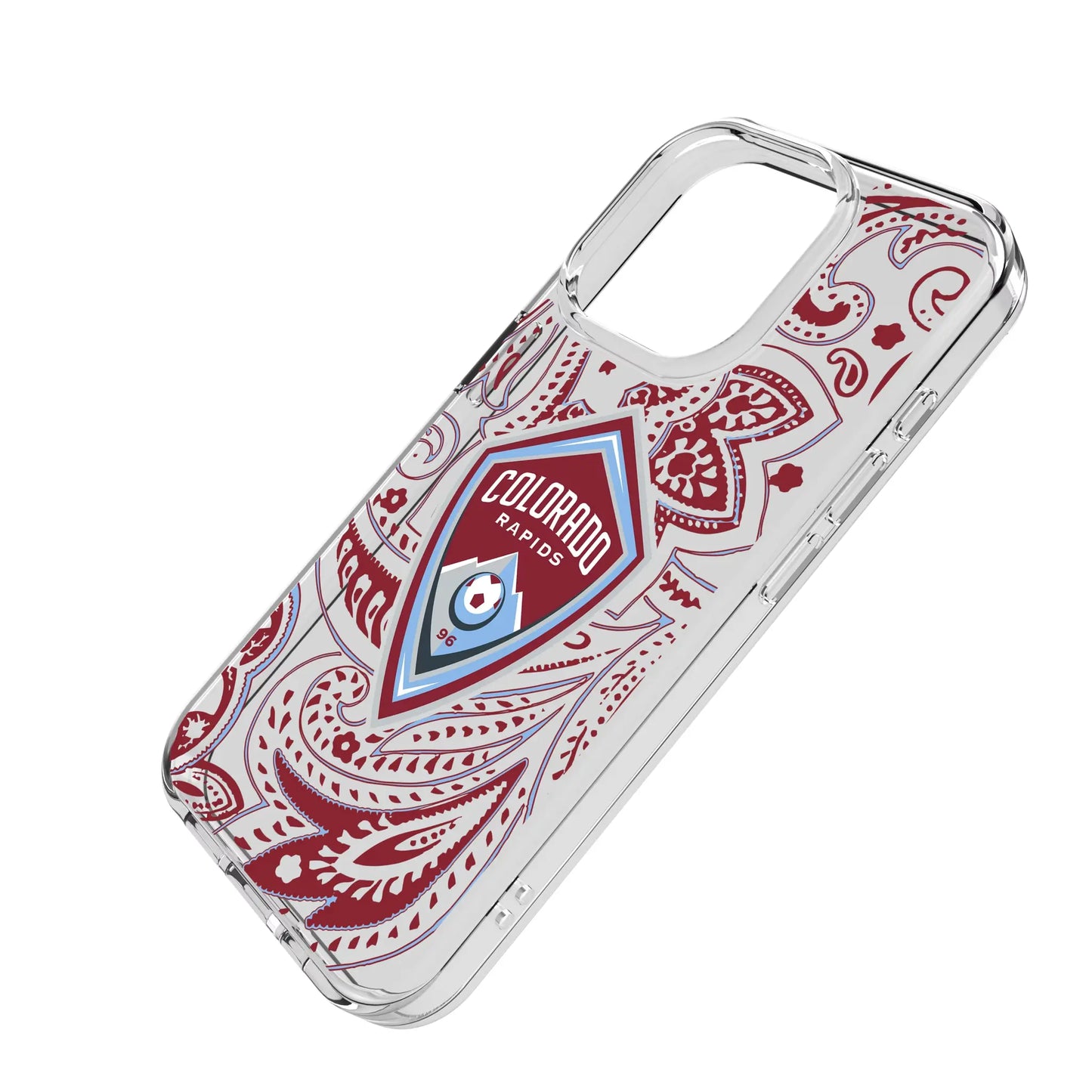 Colorado Rapids Paisley Clear Phone Case for Apple iPhone