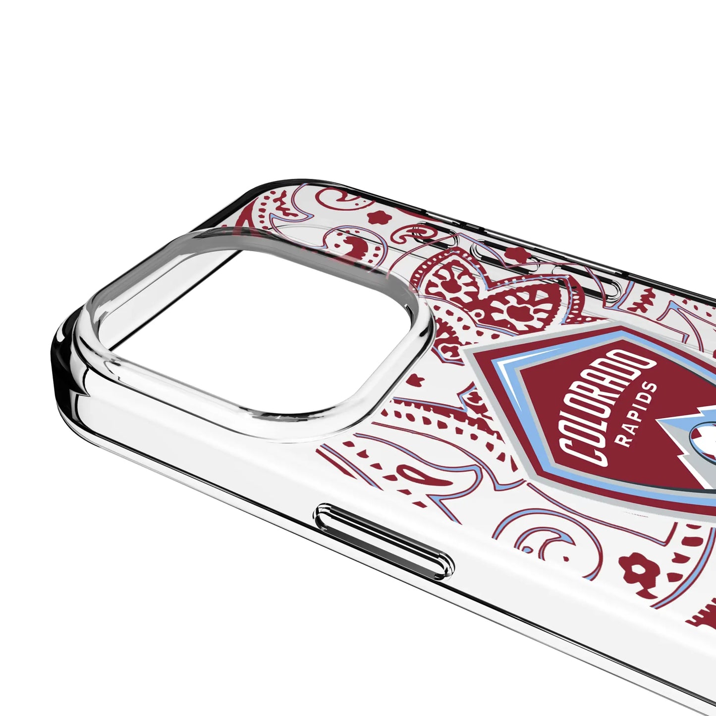 Colorado Rapids Paisley Clear Phone Case for Apple iPhone
