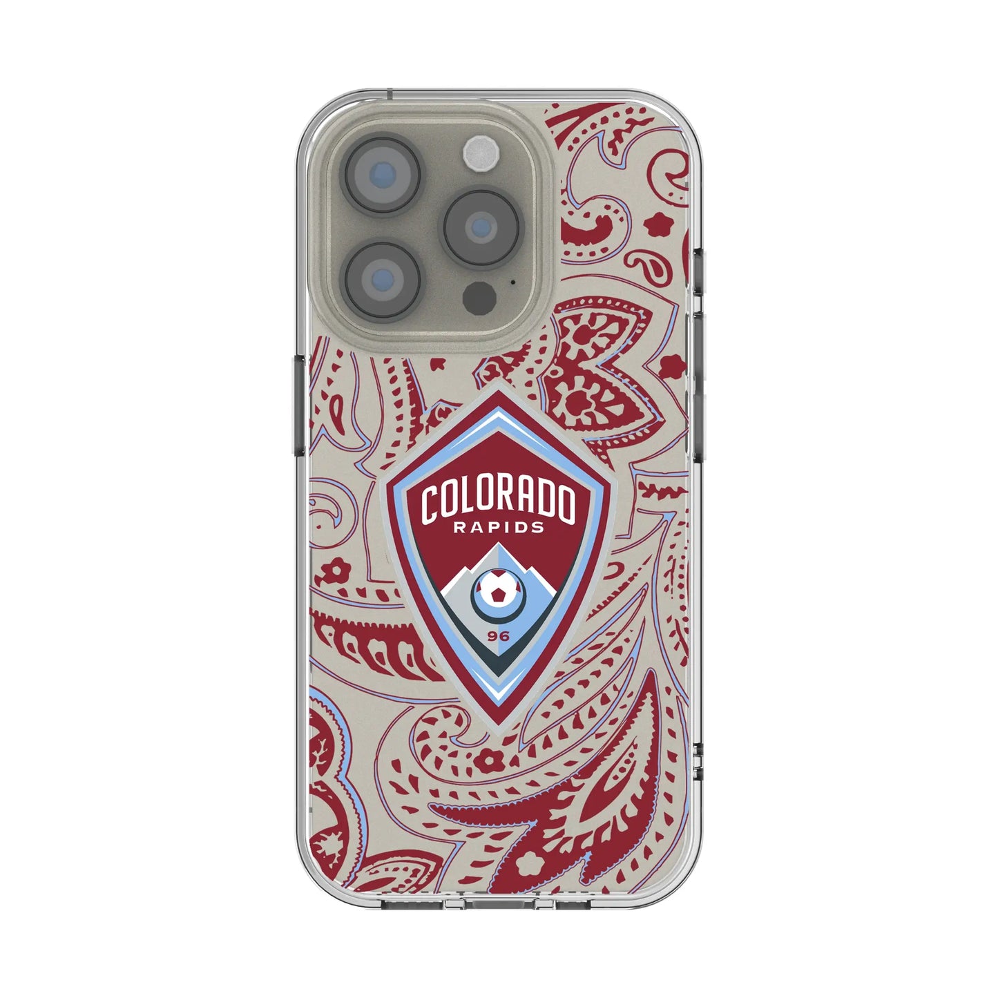 Colorado Rapids Paisley Clear Phone Case for Apple iPhone