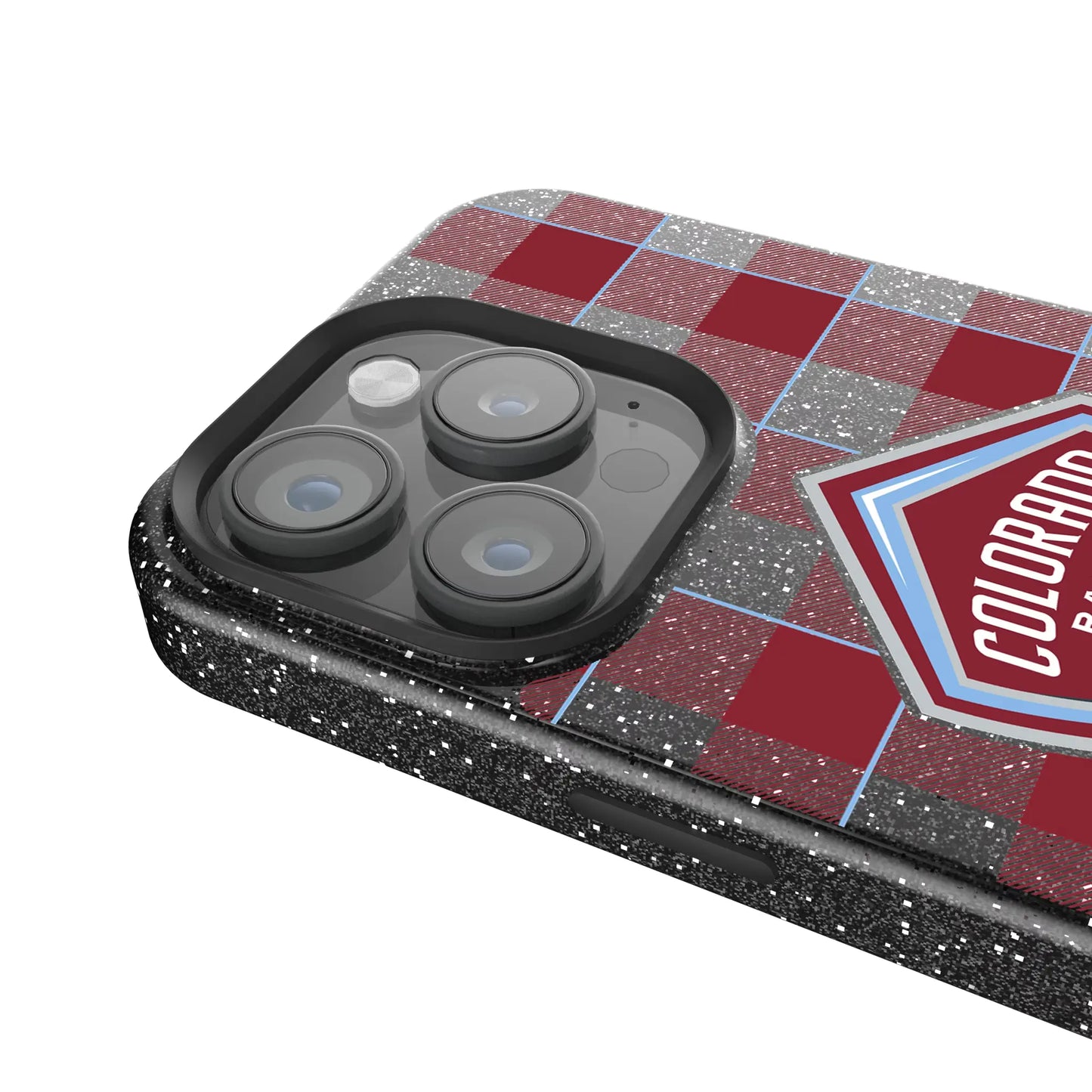 Colorado Rapids Plaid Black Bling Phone Case for Apple iPhone