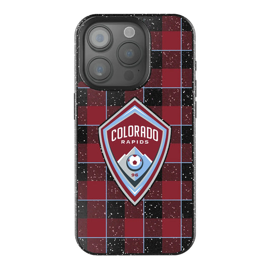 Colorado Rapids Plaid Black Bling Phone Case for Apple iPhone