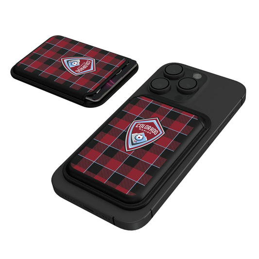 Colorado Rapids Plaid Black Magnetic Credit Card Wallet