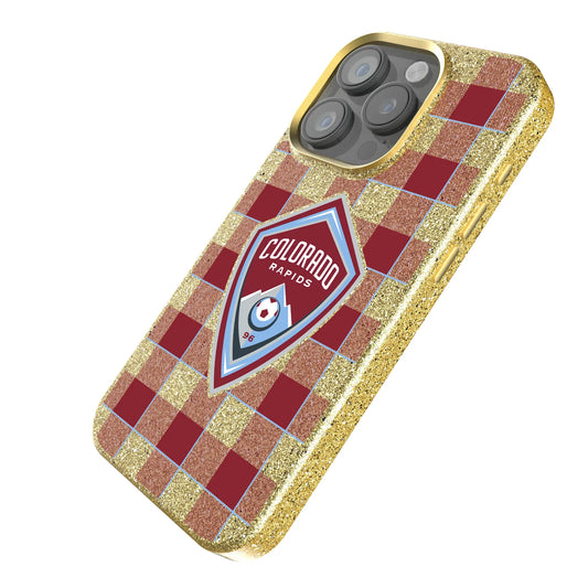 Colorado Rapids Plaid Bling Phone Case for Apple iPhone