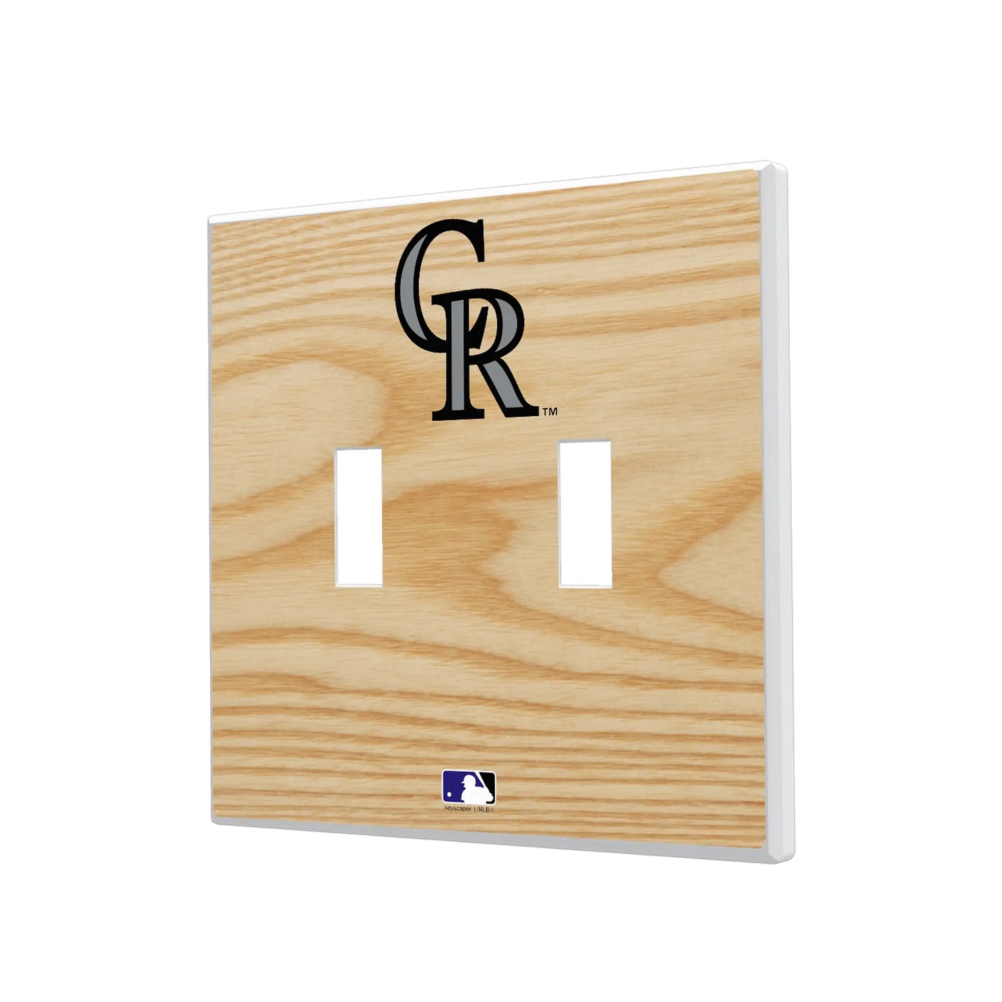 Colorado Rockies Baseball Bat Hidden-Screw Light Switch Plate