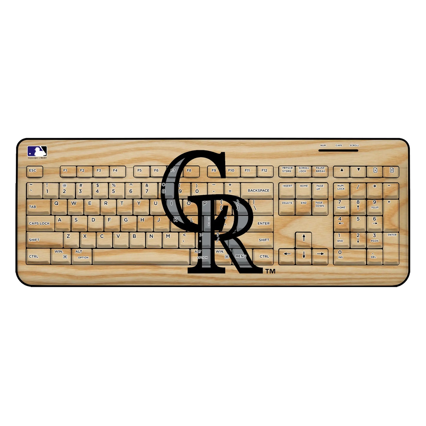 Colorado Rockies Baseball Bat Wireless USB Keyboard