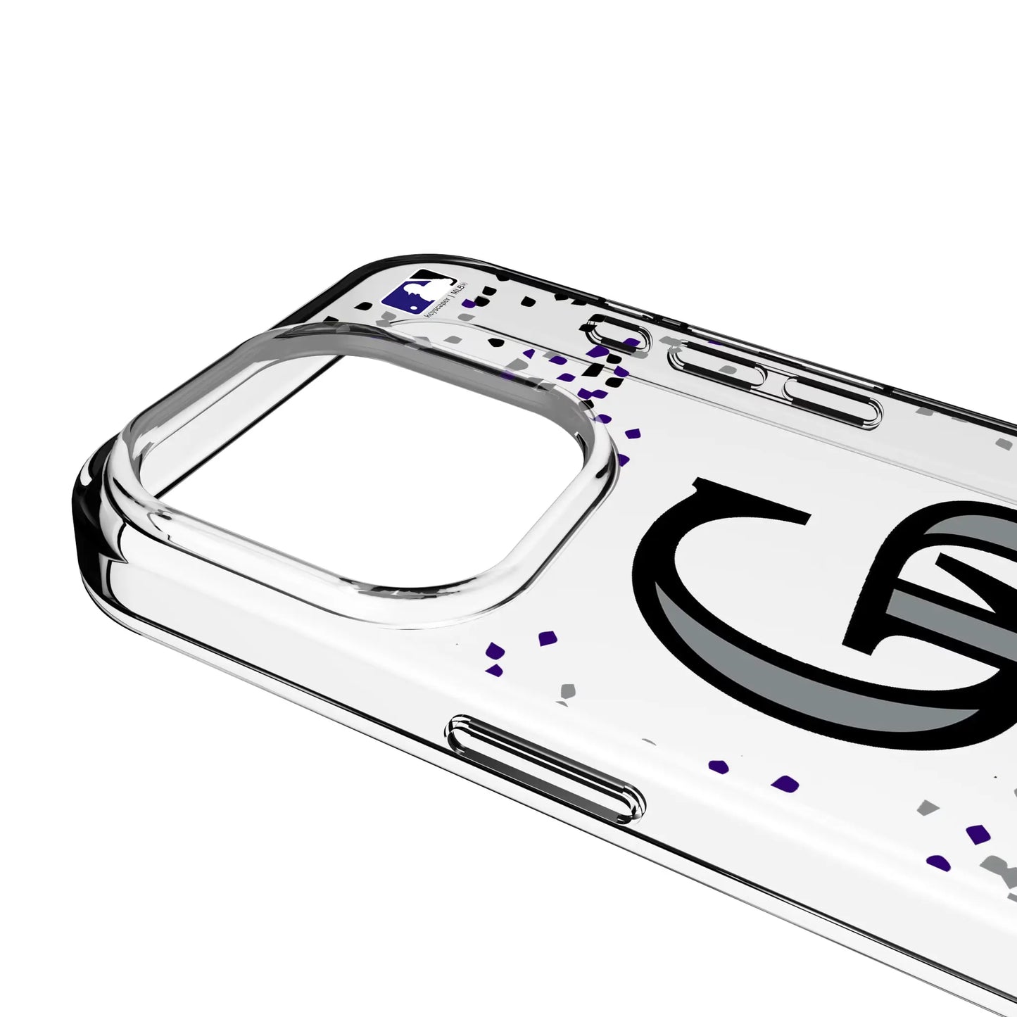Colorado Rockies Confetti Clear Phone Case for Apple iPhone