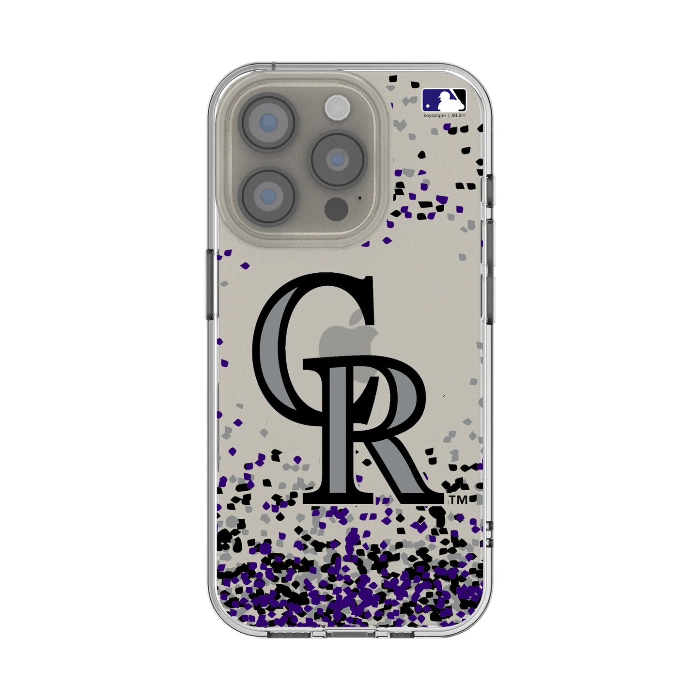 Colorado Rockies Confetti Clear Phone Case for Apple iPhone