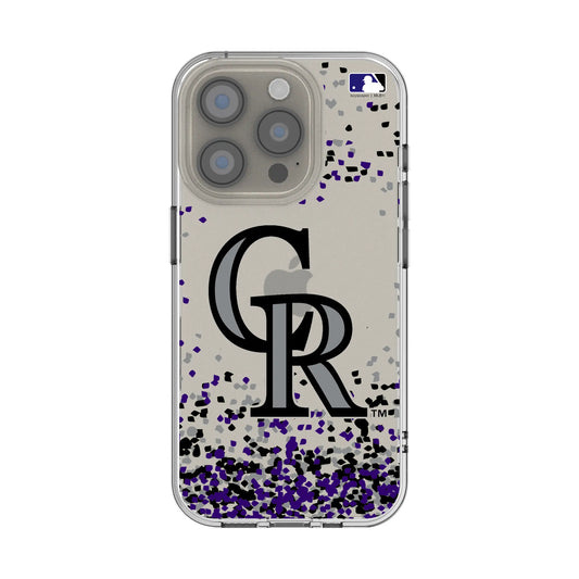 Colorado Rockies Confetti Clear Phone Case for Apple iPhone