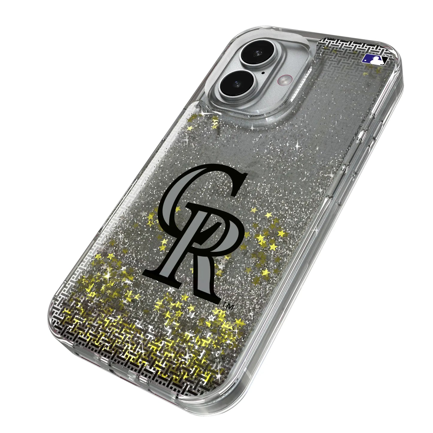 Colorado Rockies Linen Glitter Phone Case for Apple iPhone