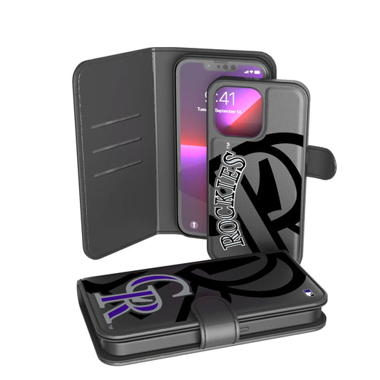 Colorado Rockies Monocolor Tilt Wallet Phone Case for Apple iPhone