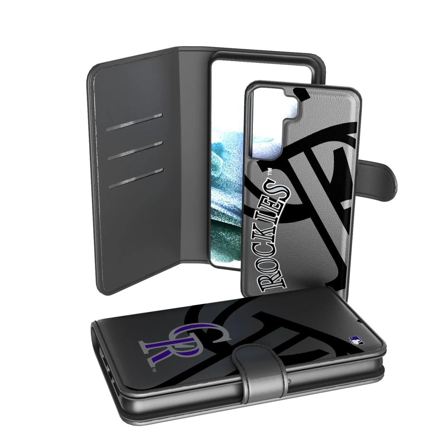 Colorado Rockies Monocolor Tilt Wallet Phone Case for Apple iPhone