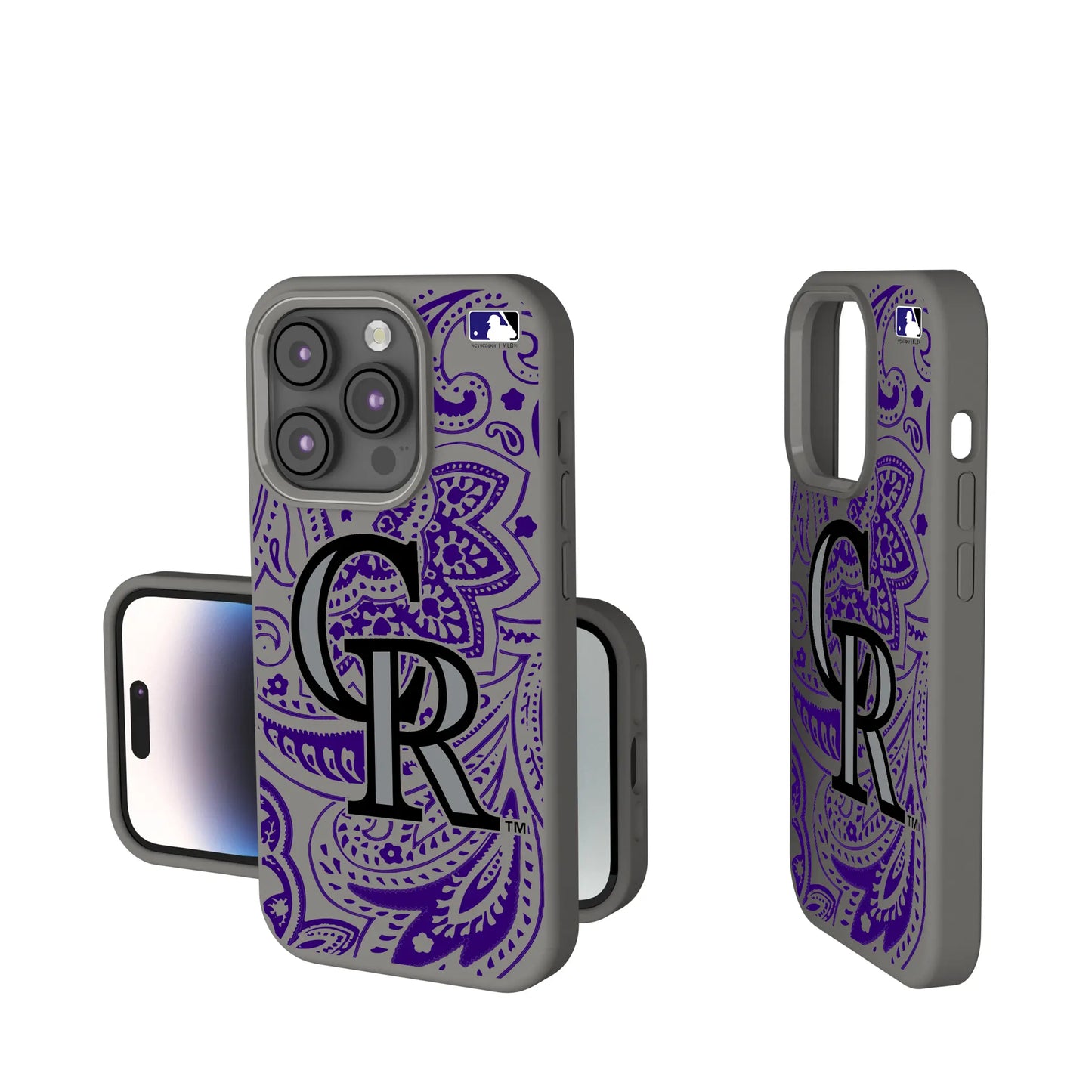 Colorado Rockies Paisley Soft Touch Phone Case for Apple iPhone